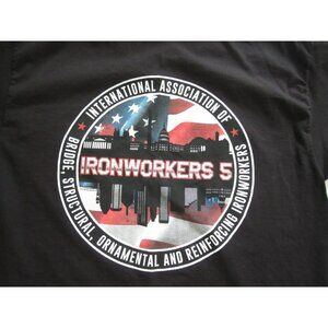 Vtg Men Int. Assn Structural Ironworkers 5 Long Sleeve Shirt Sz L (MT864) USA